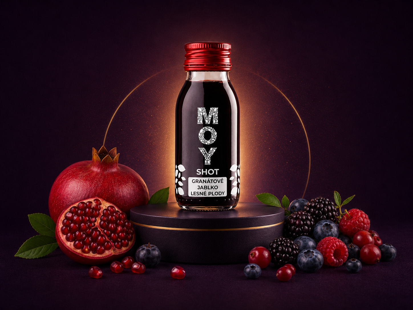 MOY Shot Granátové jablko + Lesné plody